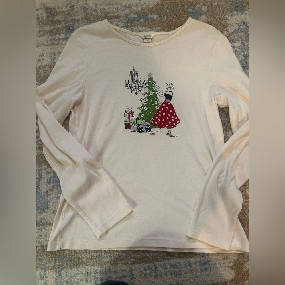 LAST CHANCE Christopher & Banks Cream Holiday Sweater